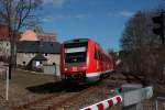 612 065/565 unterwegs in Triebes als RE3643 am 22.03.2010.  ...