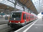 BR 628 als RE nach Eutin im Hauptbahnhof.  ...