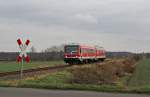 628 212 als VLV-KREIDE-F�RDE-EXPRESS am 28.11.2009 bei D�geling (Strecke ...