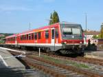 br-628-----928--629 928/628 410 bei der Ausfahrt aus Bayreuth Hbf nach Kirchenlaibach, 26.09.2009 Das Bild wurde, da der Science Express zu Besuch war von freizug�nglichen Gel�nde gemacht.