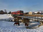 Der 628 566 am 30.01.2010 unterwegs bei Anzenkirchen. 
  ...