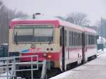 EVB, BR 628 im Bahnhof von buxtehude. Aufgenommen am 01.02.10. ...