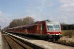 628 578-7 f�hrt eine 3-fach-Garnitur von M�hldorf/Inn nach M�nchen an. ...