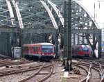 br-628-----928--629 928 526 kommt von der Hohenzollernbr�cke in K�ln am 21.-7.-2010