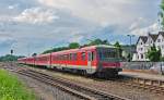 628 672 und 628 460 vom Eifel-Mosel-Express auf dem Bf ...
