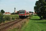 Br 928 629 als RB nach M�hldorf in Heiligenstadt, 20/08/2010. ...