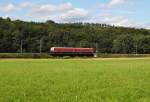 Ein 628 fuhr am 24.08.2010 auf der Frankenwaldbahn und wurde ...