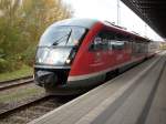 Desiro 642 049 nach Tessin auf dem letzten Bahnsteig,von 10 ...