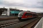 642 728-0 f�hrt am 06.12.09 in den Bahnhof Schwarzenberg ein. ...