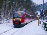 Desiro 642 192 steht in Stolberg (Harz) zur Fahrt nach ...