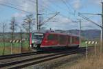 642 660 auf Probefahrt. Aufgenommen am 01.04.2010 zwischen den Haltepunkten ...