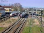 16.04.2010: Blick auf den Bahnhof Landau (Pfalz) Hbf. Hier halten ...