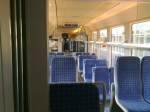 br-642-desiro-db Der Innenraum des Desiros am Abend des 20.07.2010 auf der Weiterfahrt nach Dresden Heidenau.