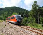 Der 642 128 fuhr am 14.08.2010 als S�uferzug aus dem ...