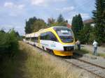 br-643-talent-db Die Eurobahn, am 23. August 2009 zum ersten mal mit einem Talent-Triebwagen in Barntrup! Die Streckenreaktivierung Lemgo-L�ttfeld - Barntup scheint immer greifbarer zu werden.. 