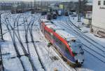Blick �ber das BW Aachen Hbf. am 07.01.10, im Vordergrund ...