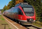 Nachschu� auf den RE 22 in Blankenheim Wald Gleis 1 ...