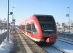 br-646-stadler-gtw-db Hier 646 009-1 als RE6 nach Berlin-Spandau, dieser Zug stand am 20.2.2010 in  Neuruppin West.