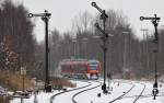 br-648-lint-41-db 648 355 und 648 338 als RB von Puttgarden und Neustadt (in Holstein) nach L�beck Hbf am 3.01.2010 in Neustadt Gbf.