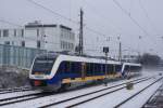 Zwei Triebz�ge der Nordwestbahn fuhren am 04.01.2010 als RE 10 ...