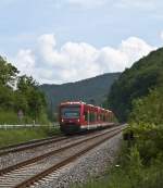 br-650-regioshuttle-db 650 318 + 2 weitere Regioshuttles als RB 22754 (Friedrichshafen Stadt - Radolfzell) am 29. Mai 2010 beim B� Rehb�sch.