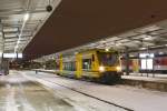 br-650-regioshuttle-private VT650-74 steht am Abend des 01.01.2010 in Berlin-Lichtenberg.  