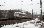 br-650-regioshuttle-private BR 650 Ausfahrt Bf Markkleeberg bei Leipzig 21.1.2010