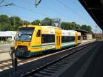br-650-regioshuttle-private VT 650 081 oder ODEG (95 80 0650 081-2 D-ODEG) erreicht Ludwigslust zur Weiterfahrt als OE 80388 nach Hagenow (09.07.2010)