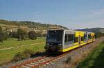 Im Vorprogramm des erwarteten Dampfzuges lief am 25.09.2011 ein Triebwagen ...