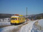 Turmtriebwagen (701 119-0) der Landeseisenbahn Lippe, am 19. Dezember ...