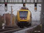 BR 711 Abendlicher Telenachschuss - ORT 711 117-2 f�hrt am 05.11.2009 durch DD-Dobritz in Richtung Pirna. 