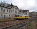 br-725-726 725 002 (Zugspitze) und 726 002 (Gleismesszug) in Klingenthal 18.11.09.
