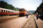 750 322-0 im Bahnhof �elezn� Brod. (1995)  ...