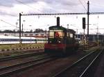 770 081-8 und 010 490-1 auf Bahnhof Cheb am 13-8-2005. ...