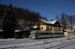 772 367 und 772 312 rangieren am 20.12.09 im Bahnhof ...