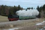 78 468 mit Sonderzug der EFZ am 28.12.09 bei Dei�lingen ...