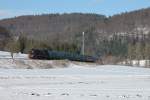 BR 78 EFZ Dreik�nigsdampf 2010: 78 468 mit ihrem Sonderzug kurz vor Stra�berg, 03.01.10