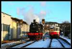 BR 78 Eine 78er mit einem HzL MAN hat auch was. Aufgenommen im Bahnhof Gammertingen.