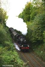 BR 78 Genau wie im Jahr 1965  -  BR 78� auf Bergfahrt zwischen Br�gge/Westf. und L�denscheid (Oktober 2008) 