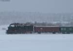 BR 78 78 468 und V100 1041 (Zugschluss) mit dem DPE 91729 (Horb-Hinterzarten) bei R�tenbach 31.1.10