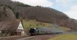 BR 78 78 468 mit dem DPE 91745 (Alpirsbach-Hausach) am 21. Februar 2010 in St. Roman.