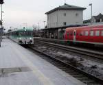 VT 798 Ulmer Spatz am 29.12.2003 in Illertissen.Sonderfahrt zum ...