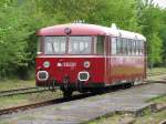 Dieseltriebwagen BR 798 007-0 der WEMEG beim Bahnhofsfest in Wittenburg ...