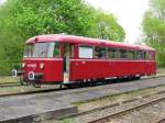 Dieseltriebwagen BR 798 007-0 der WEMEG beim Bahnhofsfest in Wittenburg ...