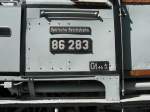 Detailansicht der BR 86 283 im sog. Fotographieranstrich auf dem ...