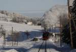 BR 99 Die Freitaler 99 771 ist am 13.01.2010 zwischen Neudorf und den Hp Vierenstra�e unterwegs.