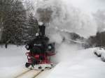 Winterferiendampf in Sch�nheide, am 14.02.10. 99 582 ist in der ...