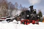 BR 99 Ein Besuch bei der 'Pressnitztalbahn' lohnt sich immer.
99 1542 in J�hstadt am 31.01.2010