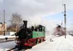 BR 99 IVK 176 die ehemalige 99 586 in Radebeul-Ost am 30.01.2010