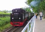 BR 99 99 1782 zieht am 17.06.10 in Binz ihren Personenzug Tender vorraus. Das Bild wurde mir von einem Bekannten zur Verf�gung gestellt.